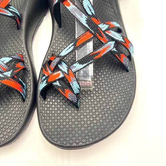 6W 6 WIDE WIDTH Chaco ZX/2 Classic Black Blue Orange Sandals Shoes - Picture 5 of 12